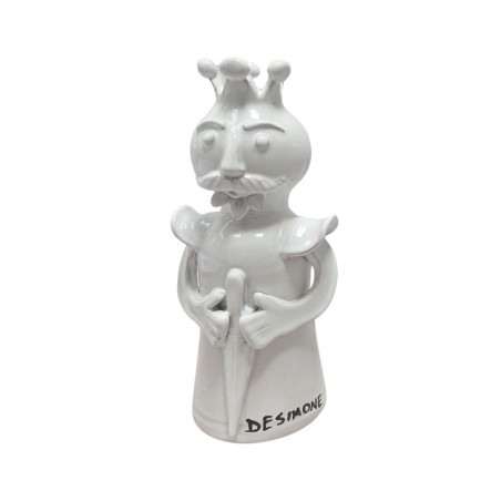 King white statue PL259BN Desimone pottery King white statue PL259BN Desimone pottery